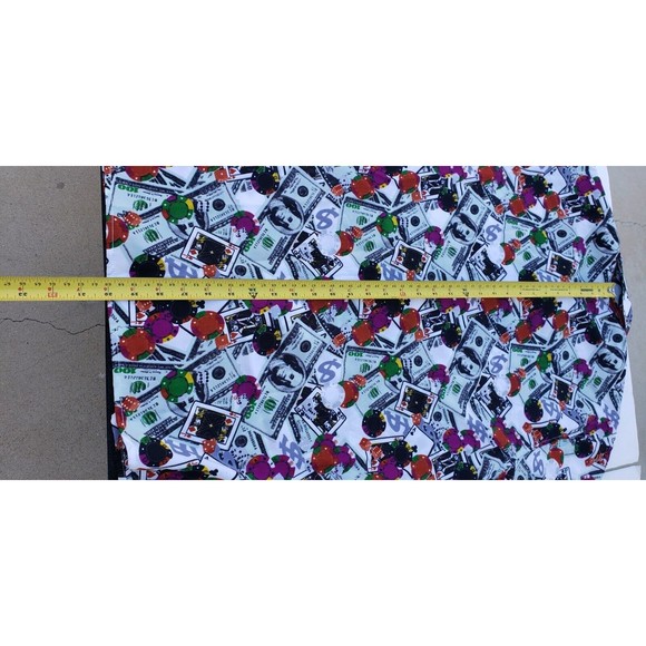 Ferugini Button Up Shirt Casino, Poker, Dice $100 Bills All Over Print  SZ Large - Picture 7 of 12